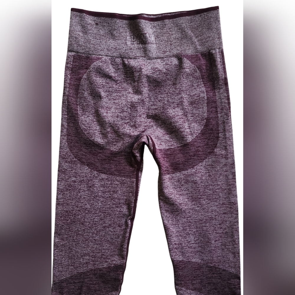 Victorias Secret PINK Seamless Leggings Yoga Pants 2 ToneWomens Size M - Picture 3 of 5